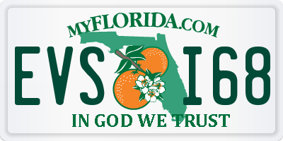 FL license plate EVSI68