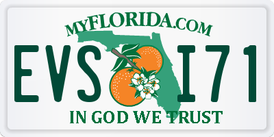 FL license plate EVSI71