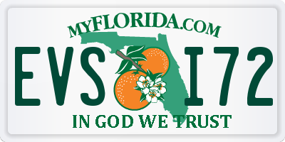 FL license plate EVSI72