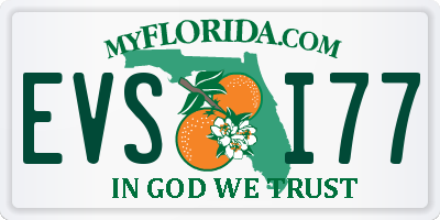FL license plate EVSI77