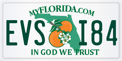 FL license plate EVSI84
