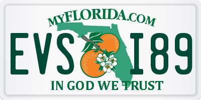 FL license plate EVSI89