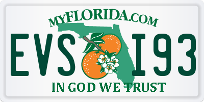 FL license plate EVSI93