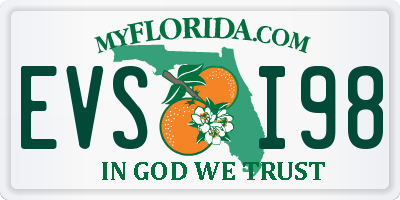 FL license plate EVSI98