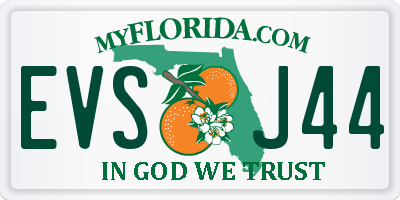 FL license plate EVSJ44