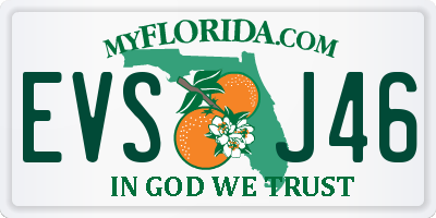 FL license plate EVSJ46