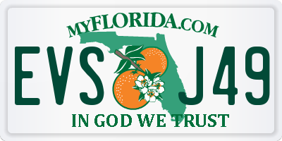 FL license plate EVSJ49