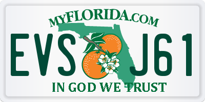 FL license plate EVSJ61