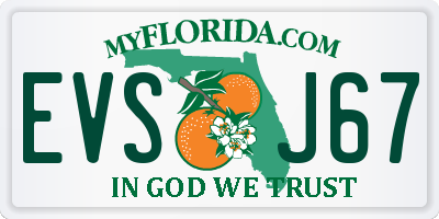 FL license plate EVSJ67