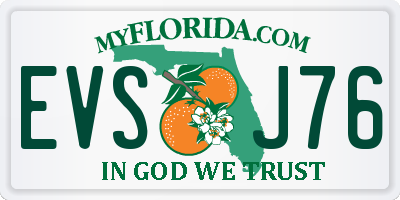 FL license plate EVSJ76