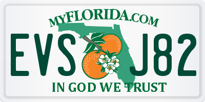 FL license plate EVSJ82