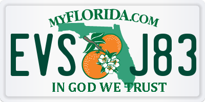 FL license plate EVSJ83