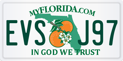FL license plate EVSJ97