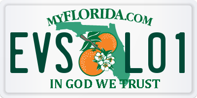 FL license plate EVSL01