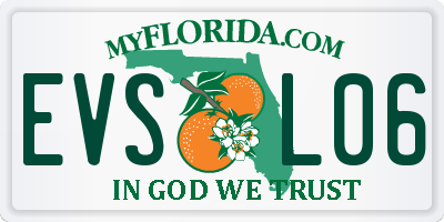 FL license plate EVSL06