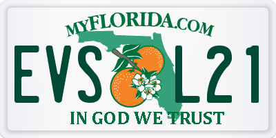 FL license plate EVSL21