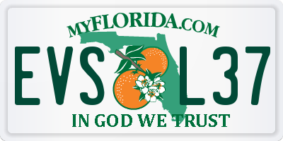 FL license plate EVSL37