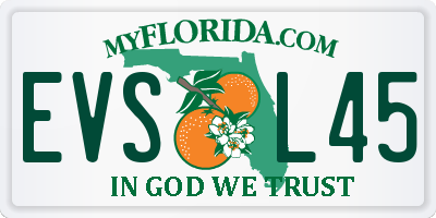 FL license plate EVSL45