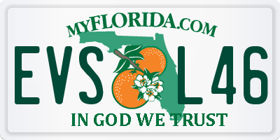 FL license plate EVSL46