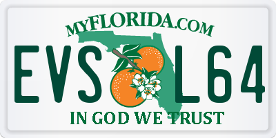 FL license plate EVSL64
