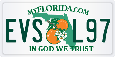 FL license plate EVSL97
