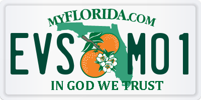 FL license plate EVSM01