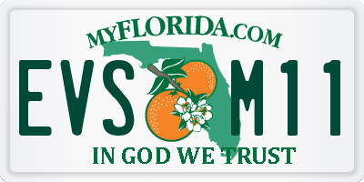 FL license plate EVSM11