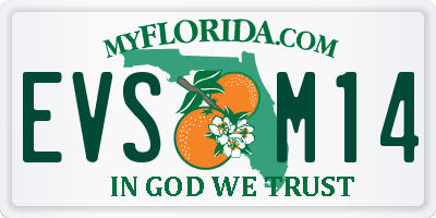 FL license plate EVSM14