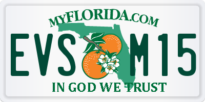 FL license plate EVSM15