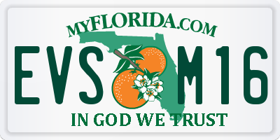 FL license plate EVSM16