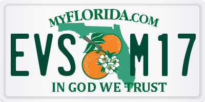 FL license plate EVSM17
