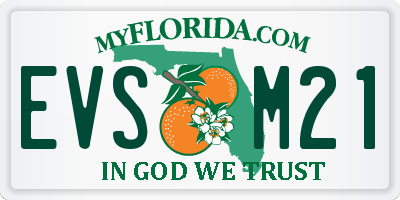FL license plate EVSM21