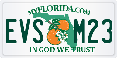 FL license plate EVSM23