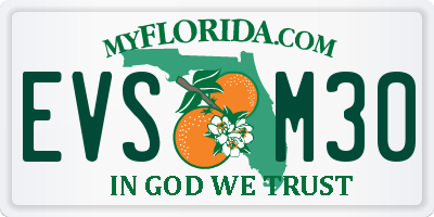 FL license plate EVSM30