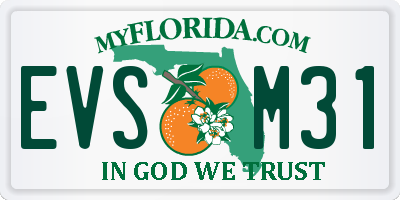 FL license plate EVSM31