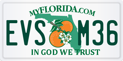 FL license plate EVSM36