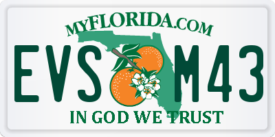 FL license plate EVSM43