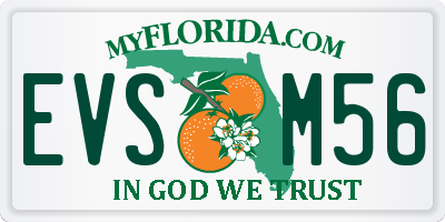 FL license plate EVSM56