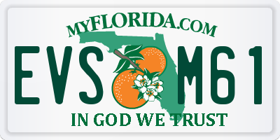 FL license plate EVSM61