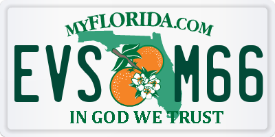 FL license plate EVSM66