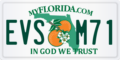 FL license plate EVSM71