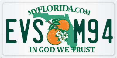 FL license plate EVSM94