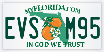 FL license plate EVSM95