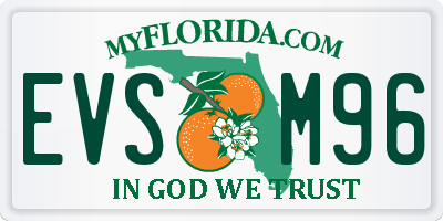 FL license plate EVSM96