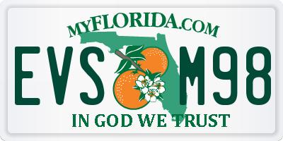 FL license plate EVSM98