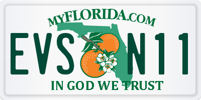 FL license plate EVSN11