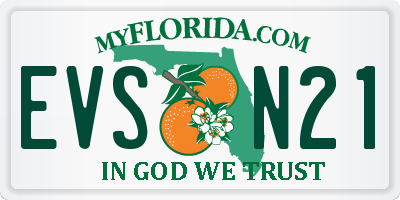 FL license plate EVSN21
