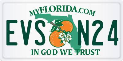 FL license plate EVSN24