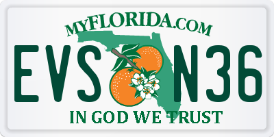 FL license plate EVSN36