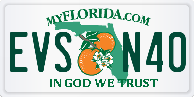 FL license plate EVSN40